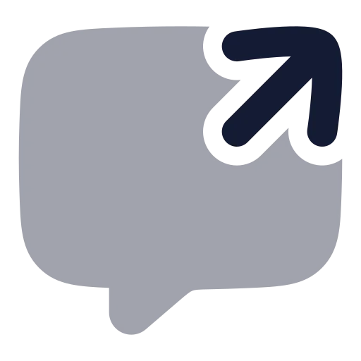 Message Square Share Icon in Bulk Rounded style