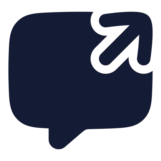 Message Square Share Icon in Solid Rounded style