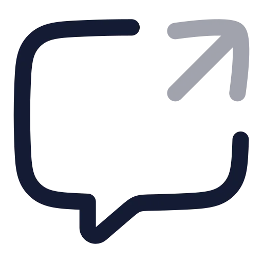 Message Square Share Icon in Twotone Rounded style