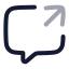 Messagesquareshare icon with twotone rounded style