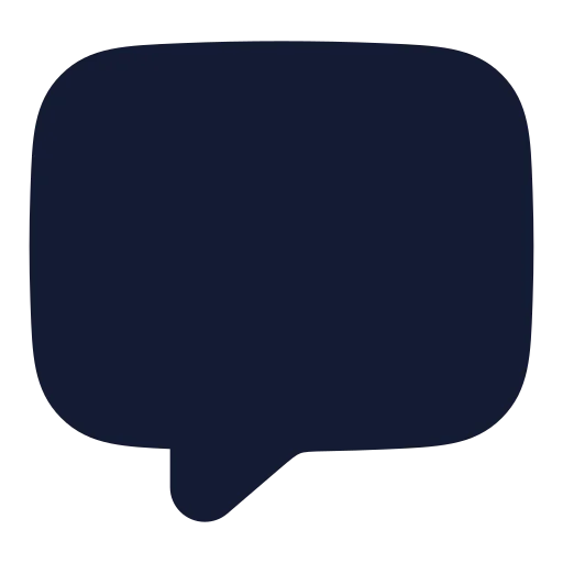 Message Square Icon in Solid Rounded style