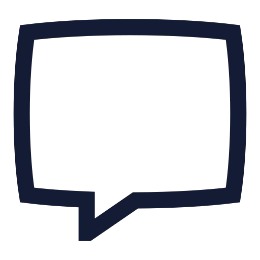 Message Square Icon in Stroke Sharp style