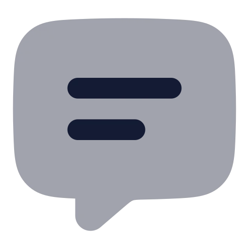 Message Square Text Icon in Bulk Rounded style