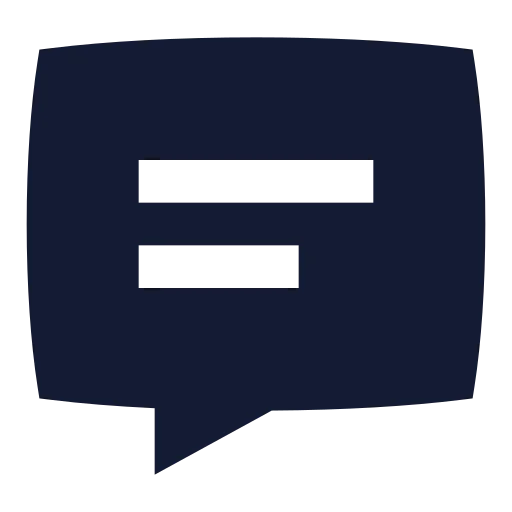Message Square Text Icon in Solid Sharp style