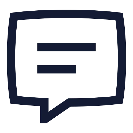 Message Square Text Icon in Stroke Sharp style