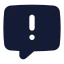 Messagesquarewarning icon with solid standard style