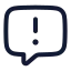 Messagesquarewarning icon with stroke rounded style