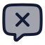 Messagesquarex icon with duotone rounded style