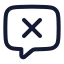 Messagesquarex icon with stroke rounded style