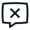 Message Square X icon preview