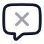 Messagesquarex icon with twotone rounded style