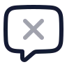 Message Square X icon preview