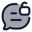 Messageunlock icon with duotone rounded style
