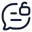 Messageunlock icon with stroke rounded style