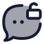 Messageunlock icon with duotone standard style
