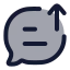 Messageupload icon with duotone rounded style