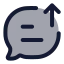 Messageupload icon with duotone standard style