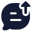Messageupload icon with solid standard style