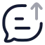 Messageupload icon with twotone rounded style