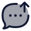 Messageupload icon with duotone standard style