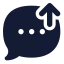 Messageupload icon with solid standard style