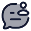 Messageuser icon with duotone rounded style