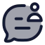 Messageuser icon with duotone standard style