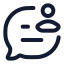 Messageuser icon with stroke rounded style