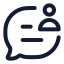 Messageuser icon with stroke standard style