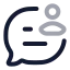 Messageuser icon with twotone rounded style