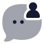 Messageuser icon with bulk rounded style