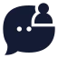 Messageuser icon with solid sharp style