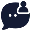Messageuser icon with solid standard style