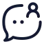 Messageuser icon with stroke standard style