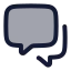 Messagessquare icon with duotone rounded style