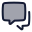 Messagessquare icon with duotone standard style