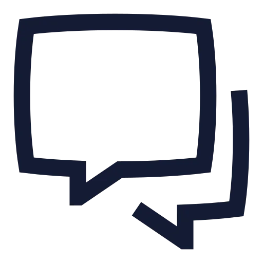 Messages Square Icon in Stroke Sharp style