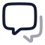 Messagessquare icon with twotone rounded style