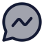 Messenger icon with duotone rounded style