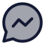 Messenger icon with duotone standard style