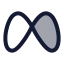 Meta icon with duotone standard style