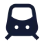 Metro icon with solid sharp style