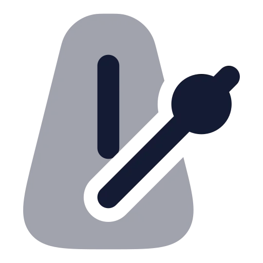Metronome Icon in Bulk Rounded style