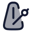 Metronome icon with duotone rounded style