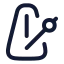 Metronome icon with stroke rounded style