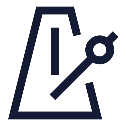 Metronome Icon in Stroke Sharp style