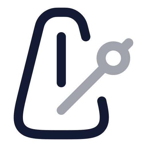 Metronome Icon in Twotone Rounded style