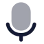 Mic icon with bulk rounded style