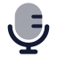 Mic icon with bulk rounded style