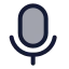 Mic icon with duotone rounded style